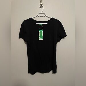United Colors Of Benetton Black Short Sleeve Crewneck Tee